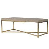 Faux Ostrich Leather Coffee Table